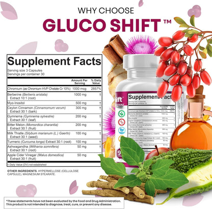 Clean Nutra Berberine Supplement Myo-Inositol Ceylon Cinnamon Gymnema Bitter Melon Chromium Complex for Digestion, Antioxidant Support & Wellness 90 Vegan Capsules Non-GMO - dailyvitalstore