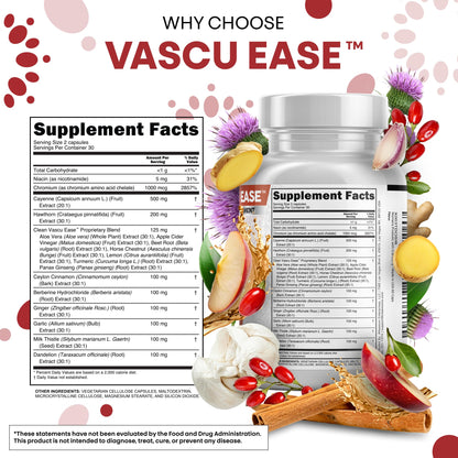 Clean Nutra Cayenne Pepper Capsules Supplement with Hawthorn Berry, Dandelion Root, Ceylon Cinnamon, Garlic, Ginger, Berberine, Apple Cider Vinegar, Milk Thistle, Beet Root, Aloe Vera Pills & More - dailyvitalstore