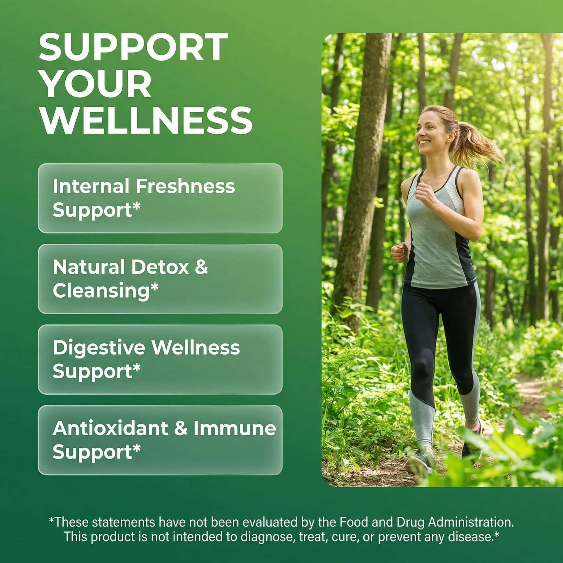 Clean Nutra Chlorophyll Capsules Supplement Internal Deodorant Peppermint, Sea Moss, Parsley, Chlorella, Spirulina, Slippery Elm, Ashwagandha, PhytoFresh Greens Detox Pills - dailyvitalstore