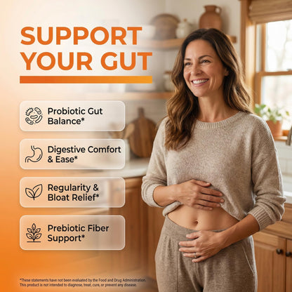 Clean Nutra Prebiotic Postbiotic Digestive Enzymes Gummies with Chicory Root, Boswellia Serrata, Turmeric, and Akkermansia | Pre+Post Probiotics Supplement - dailyvitalstore