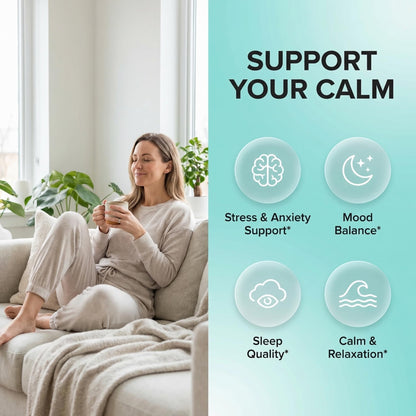 Clean Nutraceuticals GABA 750mg 5 HTP 200mg L Tryptophan 500mg L Theanine 200mg Ashwagandha SAM-e L-Glycine - Mood Support Vitamins for Women and Men with L-Tyrosine 5-HTP (5-Hydroxytryptophan) - dailyvitalstore