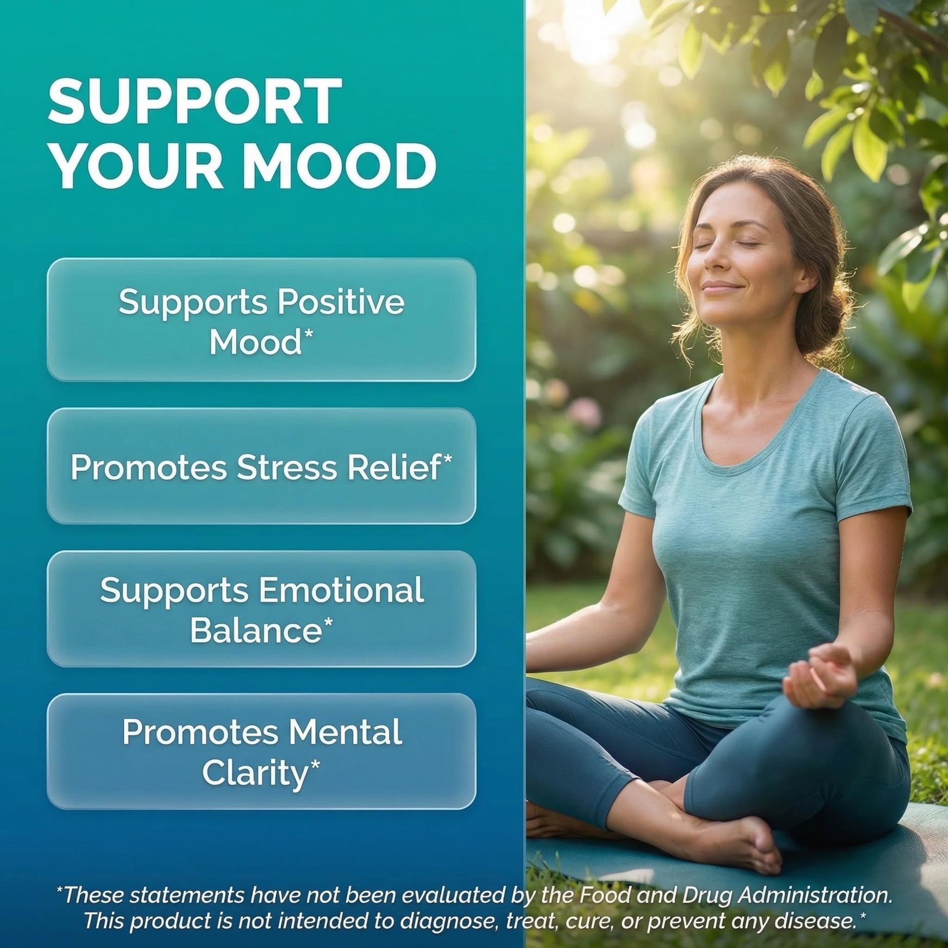 Clean Nutraceuticals St Johns Wort Rhodiola Rosea Holy Basil Ashwagandha - Mood Support for Women and Men with Vitamin C & Black Pepper Extract - 90 Caps - dailyvitalstore