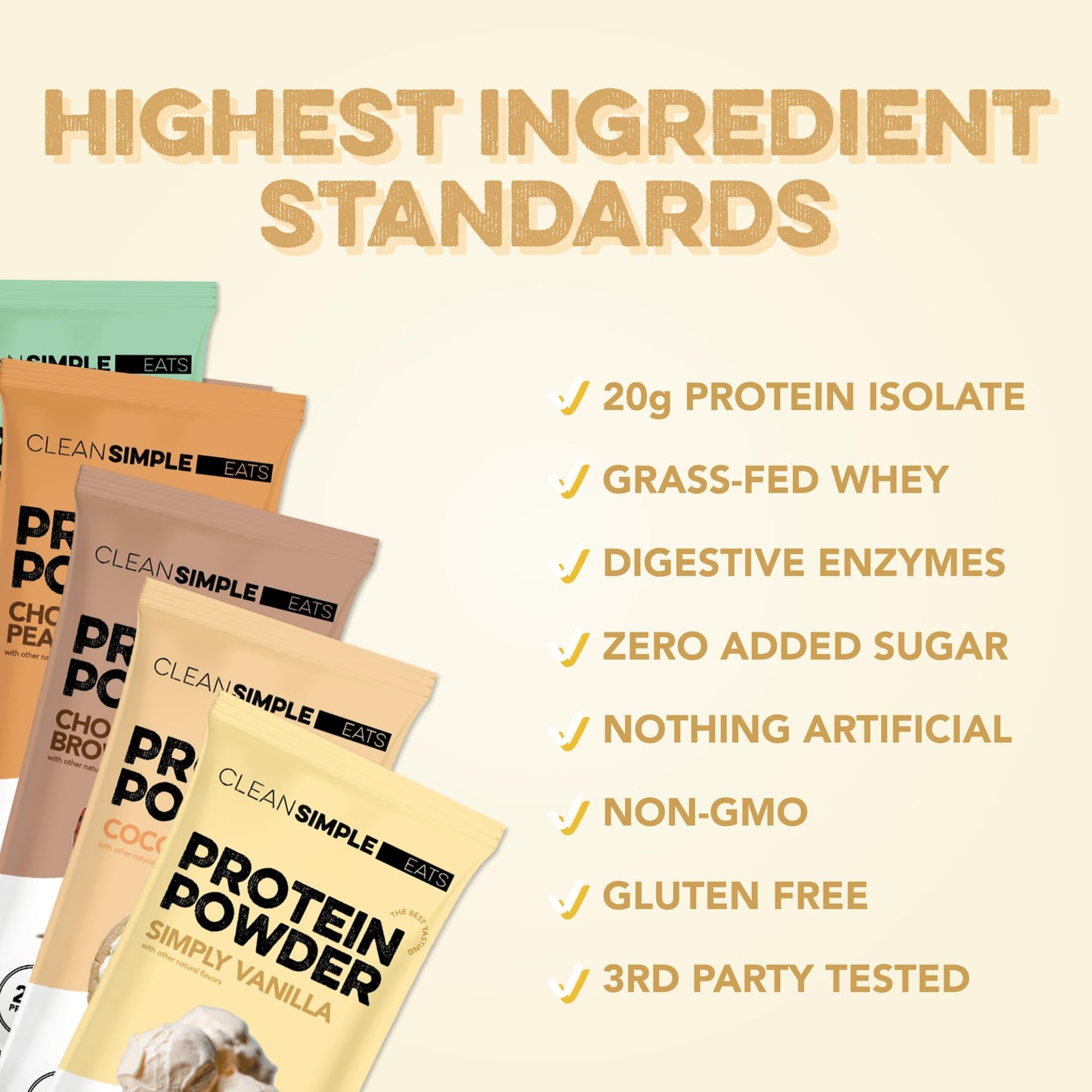 Clean Simple Eats Whey Protein Powder, Variety Pack, Naturally Sweetened Flavors, 100% Grass Fed Protein Powder with Digestive Enzymes & No Artificial Ingredients - dailyvitalstore