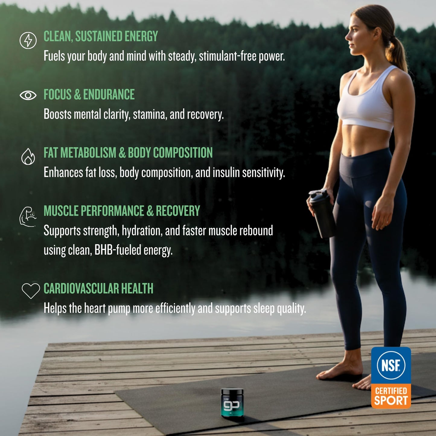 CleanForm Nutrition goBHB® Clean Energy Powder | NSF Sport Certified | Cellular Fuel with BHB Salts | Enhances Endurance, Mental Clarity, Hydration & Recovery | No Caffeine or Sugar | Neutral Flavor - dailyvitalstore