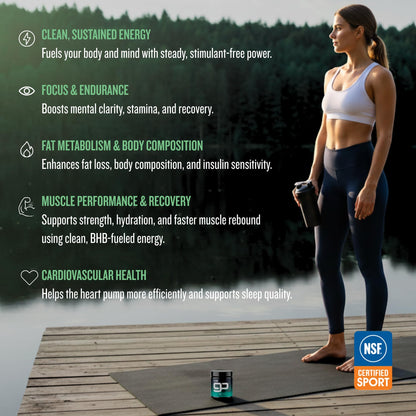 CleanForm Nutrition goBHB® Clean Energy Powder | NSF Sport Certified | Cellular Fuel with BHB Salts | Enhances Endurance, Mental Clarity, Hydration & Recovery | No Caffeine or Sugar | Neutral Flavor - dailyvitalstore