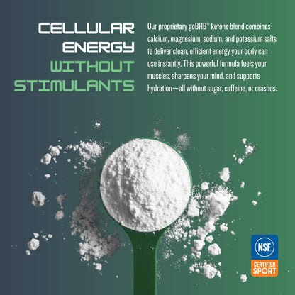 CleanForm Nutrition goBHB® Clean Energy Powder | NSF Sport Certified | Cellular Fuel with BHB Salts | Enhances Endurance, Mental Clarity, Hydration & Recovery | No Caffeine or Sugar | Neutral Flavor - dailyvitalstore