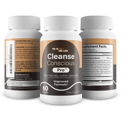 Cleanse Conscious Pro - Improved Formula - Our Best Keto Friendly Colon Cleanse Capsules - Keto Colon Detox Pills for Women & Men - dailyvitalstore