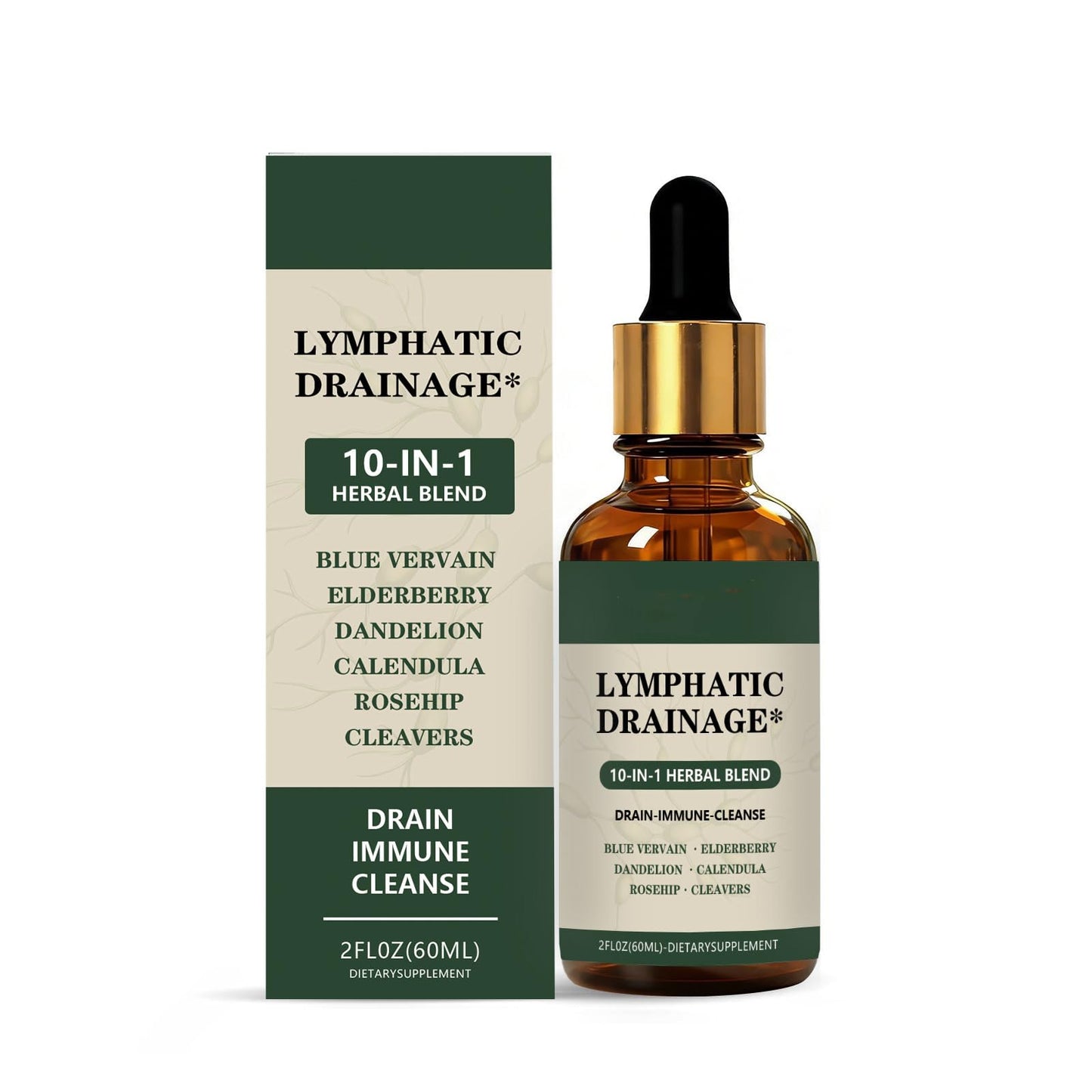 Cleantra Organic Lymphatic Drainage Drops,Natural Herbal Blend Lymphatic System Support Fast-Absorbing,Vegan & Non-GMO,Fast-Absorbing,2 fl oz (1PCS) - dailyvitalstore