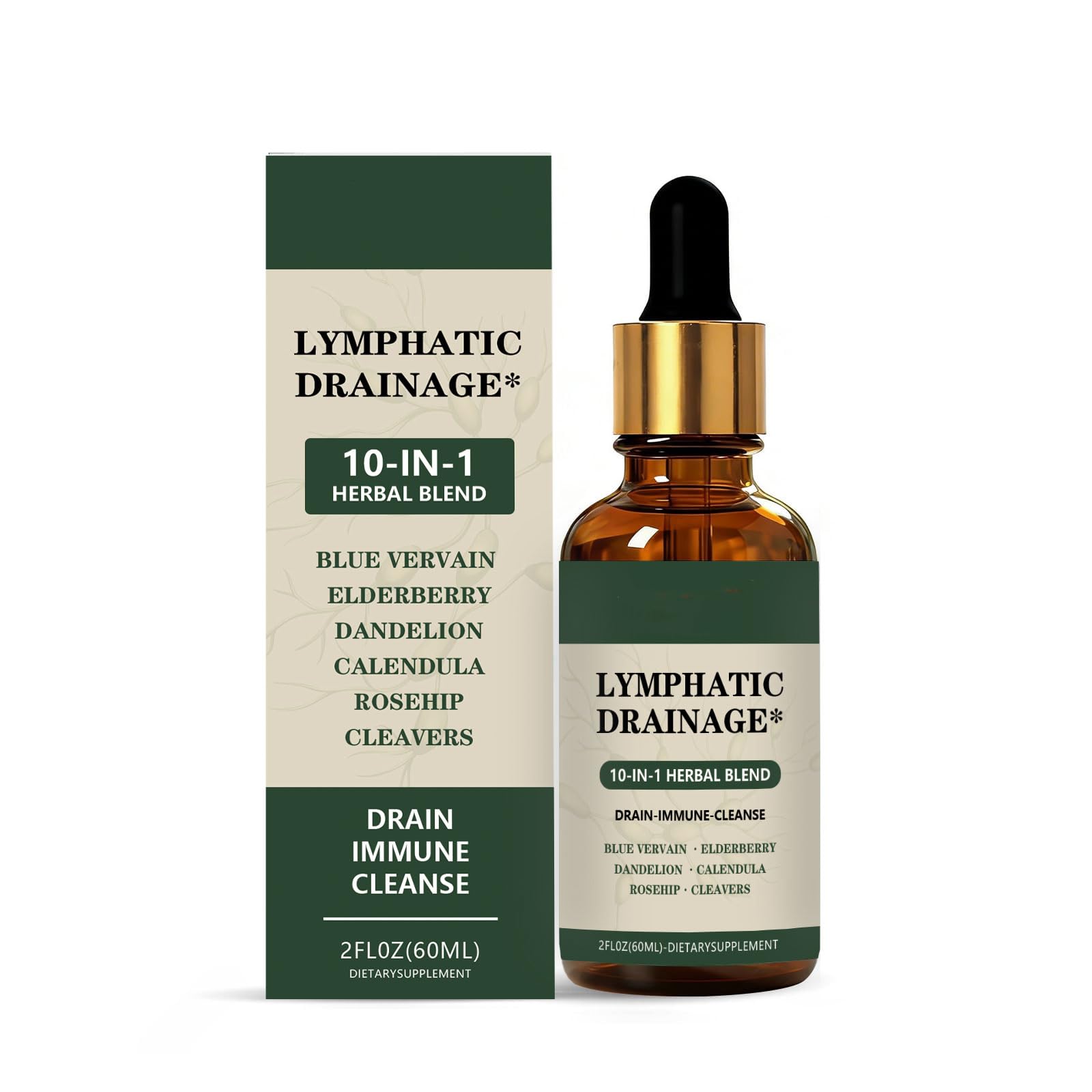 Cleantra Organic Lymphatic Drainage Drops,Natural Herbal Blend Lymphatic System Support Fast-Absorbing,Vegan & Non-GMO,Fast-Absorbing,2 fl oz (1PCS) - dailyvitalstore