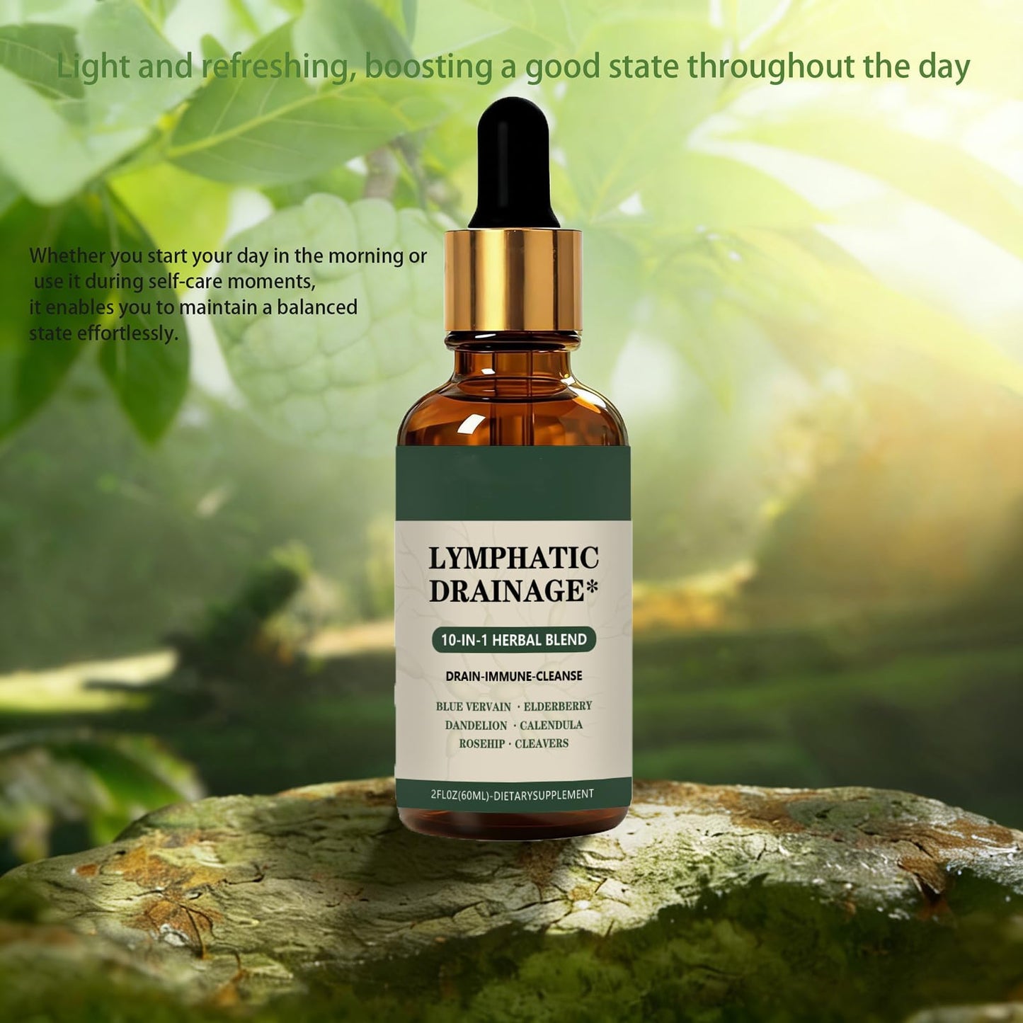 Cleantra Organic Lymphatic Drainage Drops,Natural Herbal Blend Lymphatic System Support Fast-Absorbing,Vegan & Non-GMO,Fast-Absorbing,2 fl oz (1PCS) - dailyvitalstore