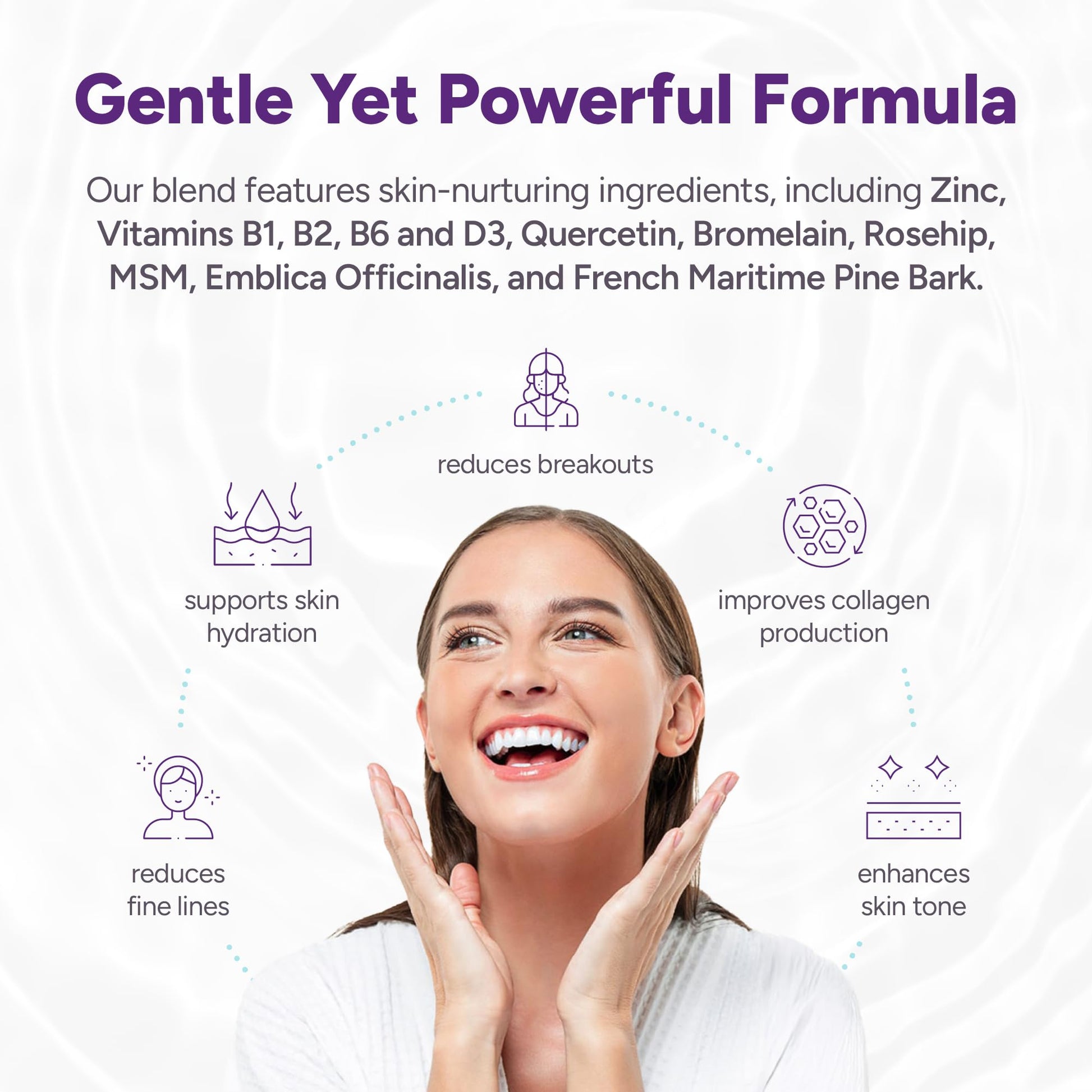 Clear AF Clear Skin Supplement | Skin Barrier Hydration & Clear Complexion Support with Vegan Ceramides, Zinc, Vitamin D3, B6, Riboflavin & Thiamine | Vegan Capsules | 30-Day Supply - dailyvitalstore
