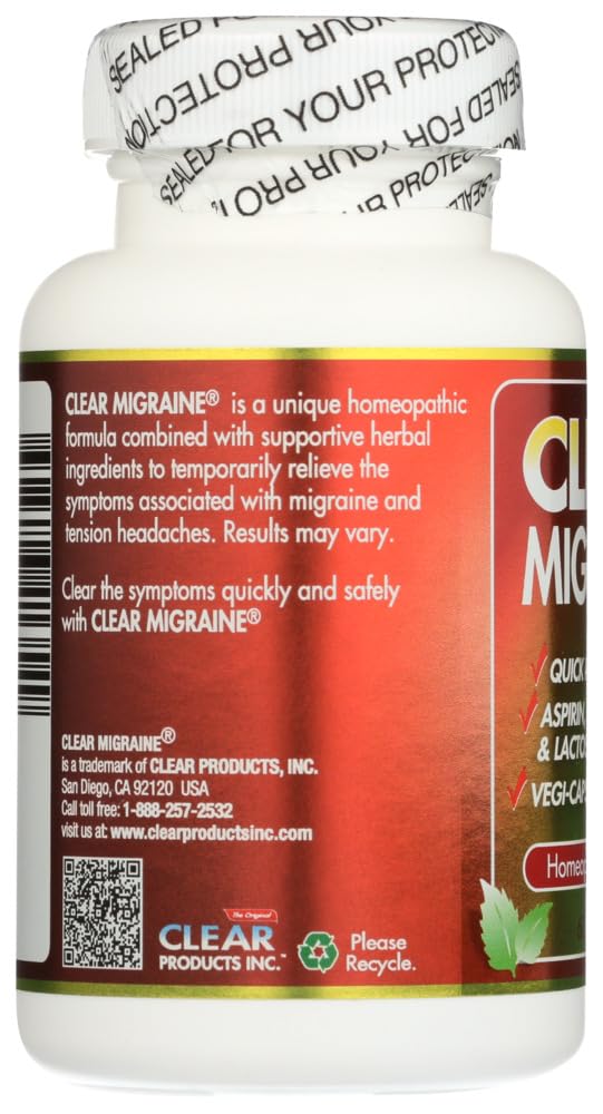 Clear Migraine Clear Products 60 Caps - dailyvitalstore
