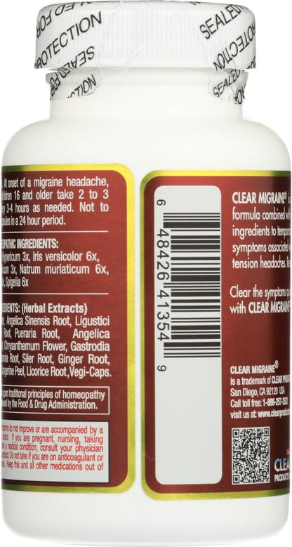 Clear Migraine Clear Products 60 Caps - dailyvitalstore