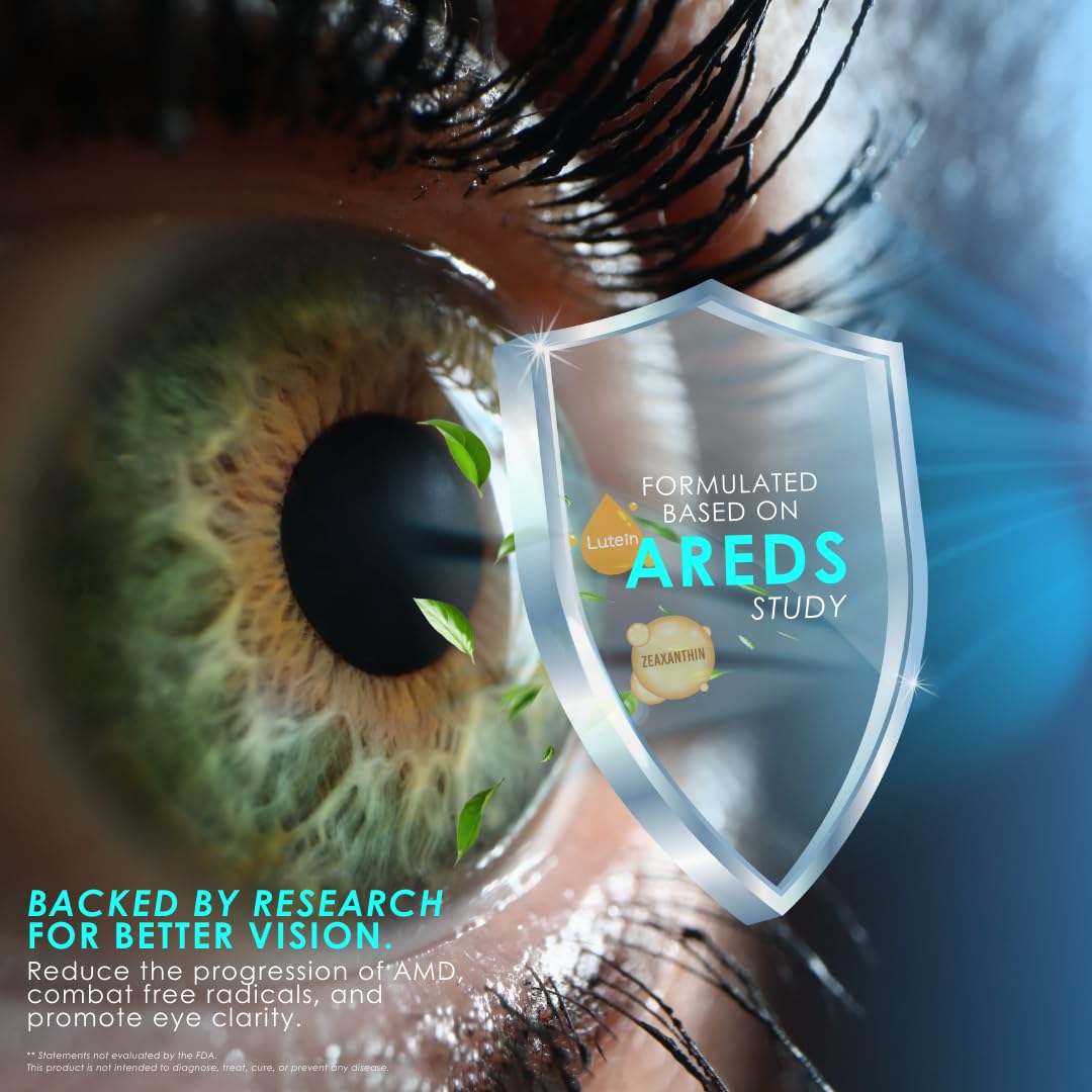 Clearsight AREDS Advanced+ Eye Health Vitamins | Lutein, Zeaxanthin, Vitamin E, Vitamin C | Blue Light & Vision Support | Eye Vitamins for Macular Health - dailyvitalstore