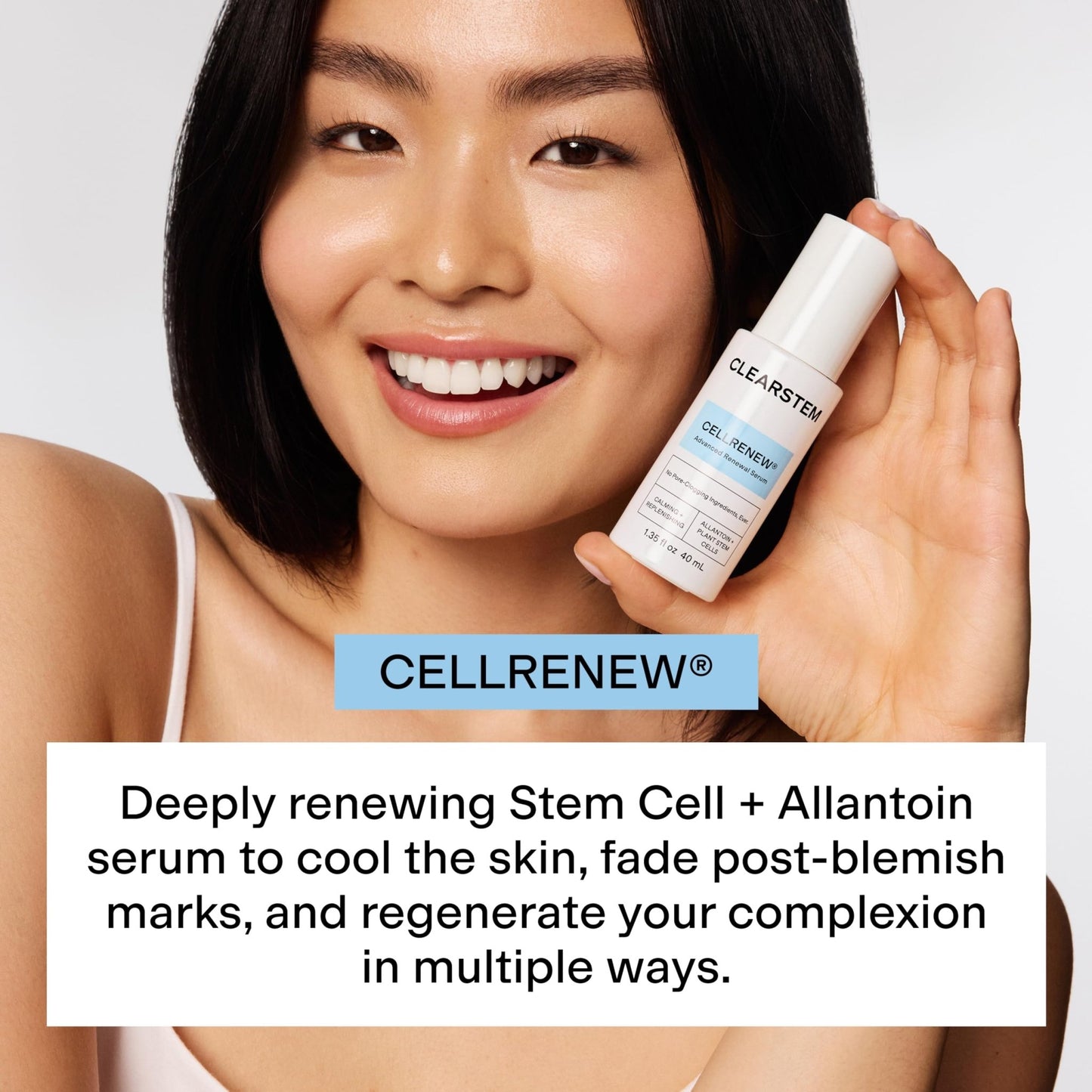 CLEARSTEM - CELLRENEW - Collagen Stem Cell Serum - Acne + Youthful Skin Face Serum - Hyaluronic Acid, Reishi, Aloe Vera - Facial Skin Care Products - dailyvitalstore