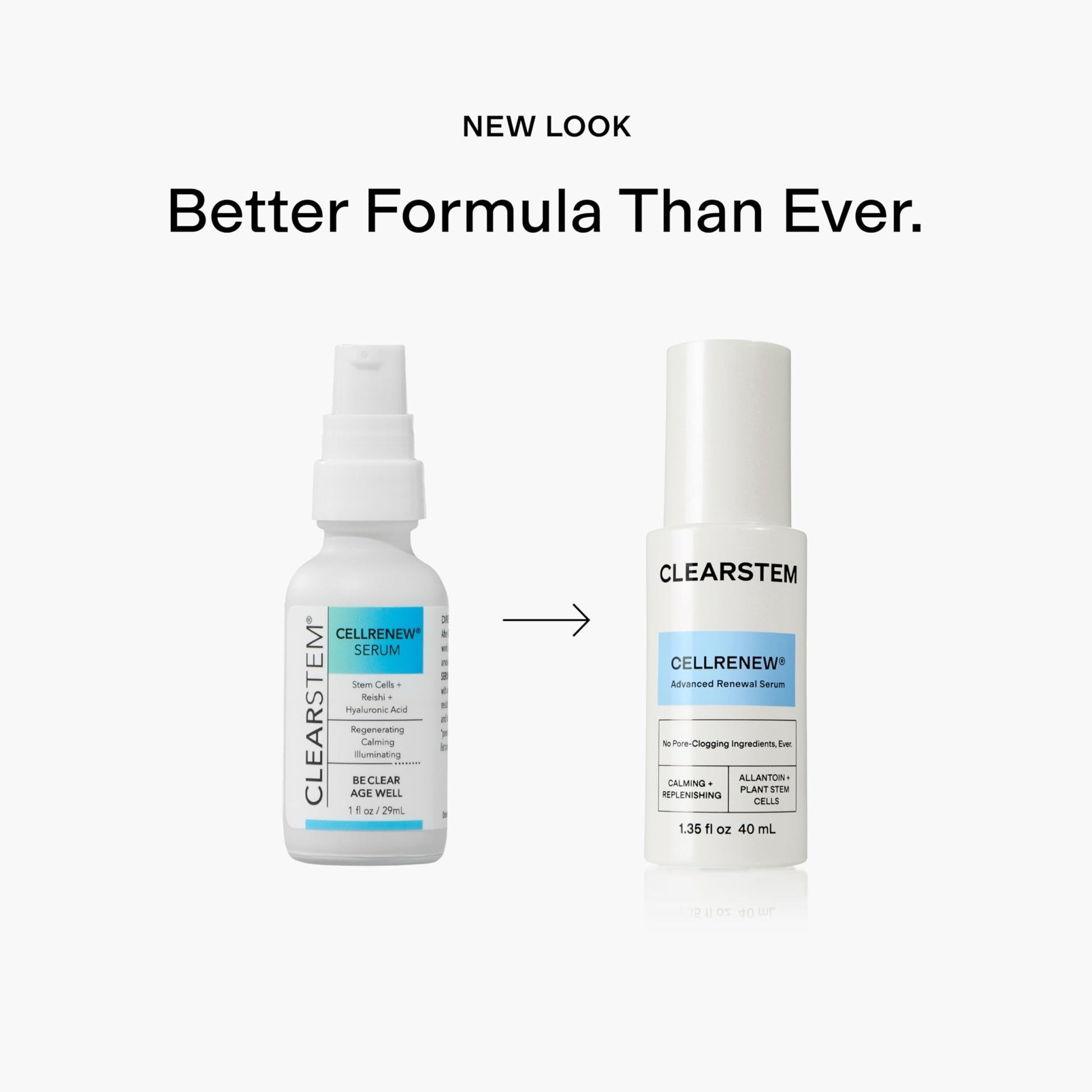 CLEARSTEM - CELLRENEW - Collagen Stem Cell Serum - Acne + Youthful Skin Face Serum - Hyaluronic Acid, Reishi, Aloe Vera - Facial Skin Care Products - dailyvitalstore