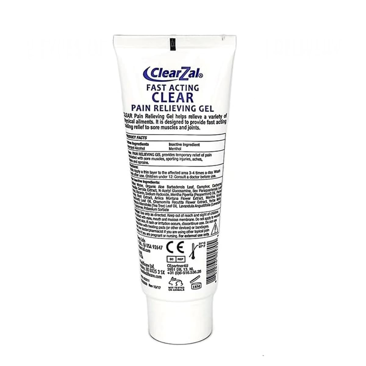 ClearZal Fast Acting Clear Pain Relieving Gel with Cooling Cryotherapy, Boswellia and Glucosamine for Sore Muscles and Joints, Soothing Cooling Gel 3.4 oz - dailyvitalstore