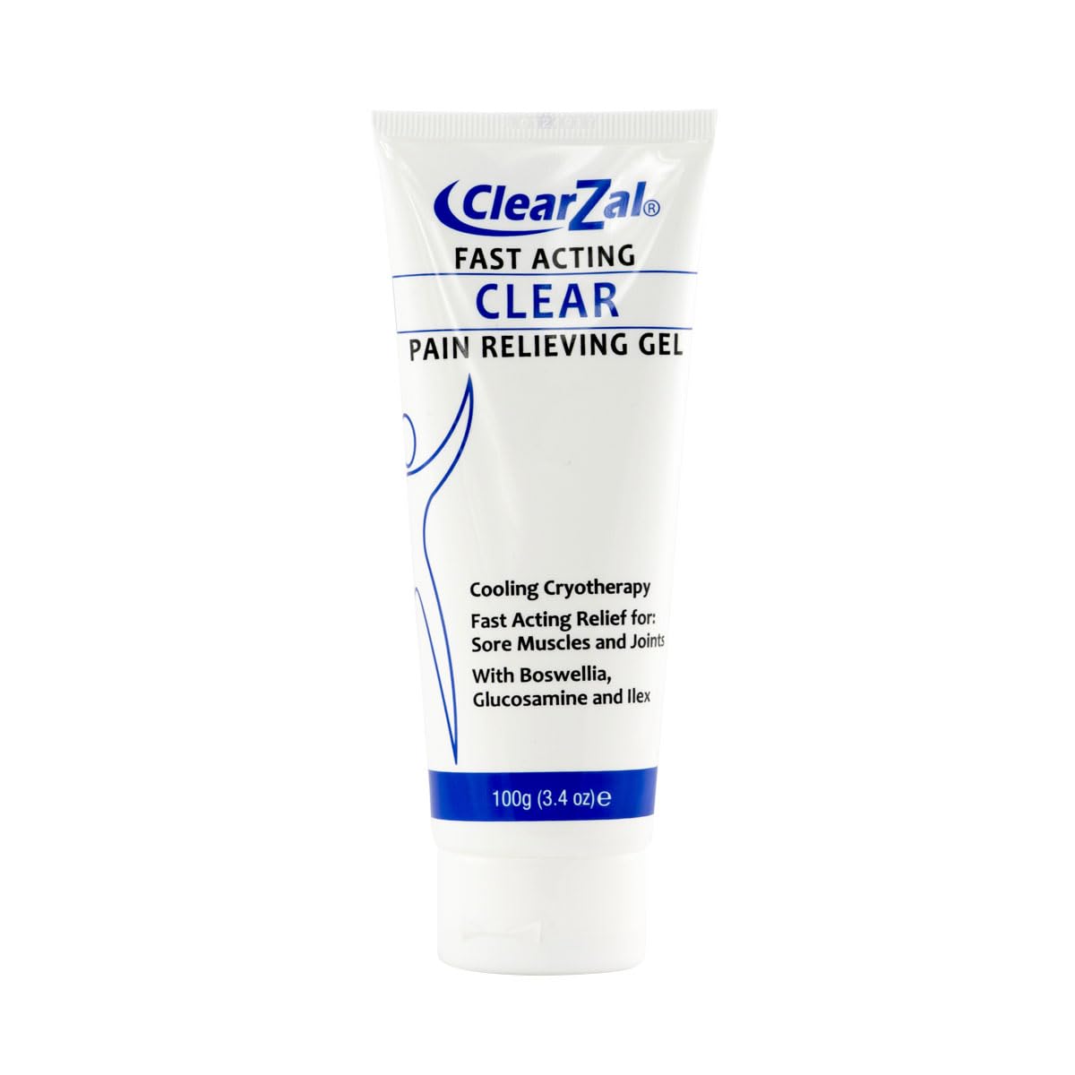 ClearZal Fast Acting Clear Pain Relieving Gel with Cooling Cryotherapy, Boswellia and Glucosamine for Sore Muscles and Joints, Soothing Cooling Gel 3.4 oz - dailyvitalstore