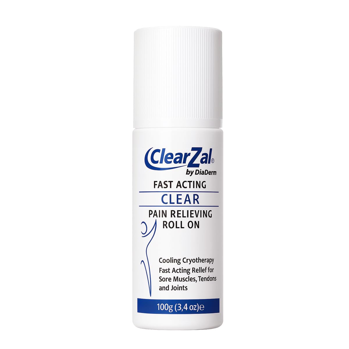 ClearZal Fast Acting Clear Pain Relieving Roll On Cooling Relief of Joint Pain, Muscle Pain, Muscle Soreness, and Swelling from Bruises or Injury - Non-Greasy - Homeopathy, 3.4oz Made in USA - dailyvitalstore