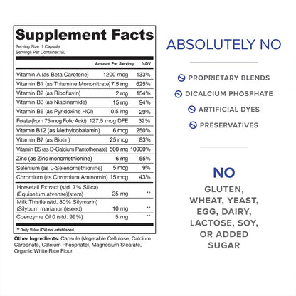 ClearZine Acne Pills for Teens & Adults | Clear Skin Supplement, Vitamins for Hormonal & Cystic Acne | Stop Breakouts, Oily Skin and Zits, 90 Caps - dailyvitalstore
