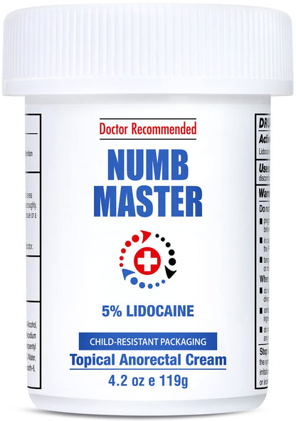 Clinical Resolution Numb Master 5% Lidocaine Cream Fast-Acting OTC anesthetic for Pain, Itch, Burns & Hemorrhoids with Vitamin E & Aloe for Soothing Relief Maximum Strength 4.2 Ounce - dailyvitalstore