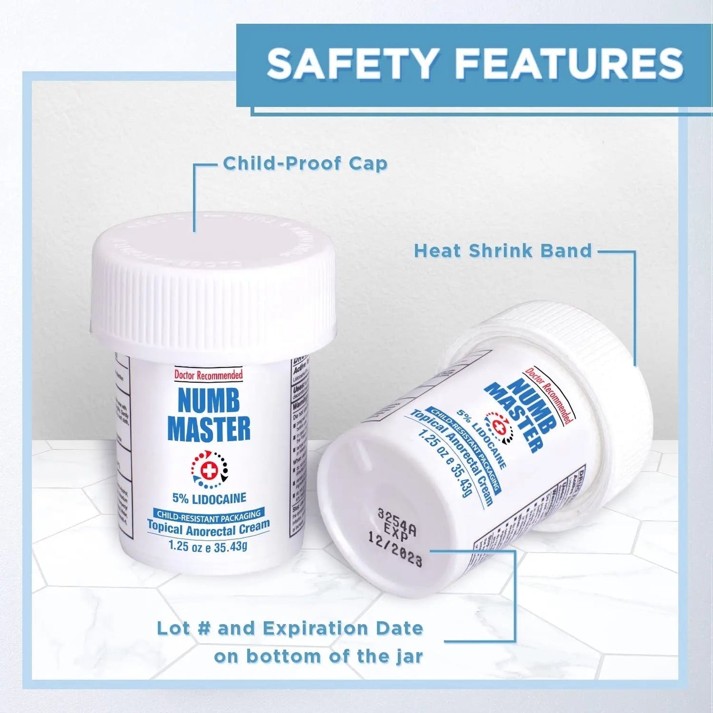 Clinical Resolution Numb Master 5% Lidocaine Topical Numbing Cream, 2 Pack of 1.25 Oz, Pain Relief Burn Itch Numb, Maximum Strength Topical Anesthetic with Allantoin, Vitamin E, Hemorrhoid Treatment - dailyvitalstore