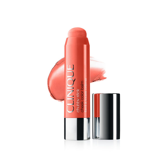 Clinique Chubby Cream Blush Stick Cheek Colour Balm | Blush For Cheeks | Long Lasting + Buildable | Create A Healthy Looking Glow | Perfect For Travel, Plenty O'Papaya - dailyvitalstore