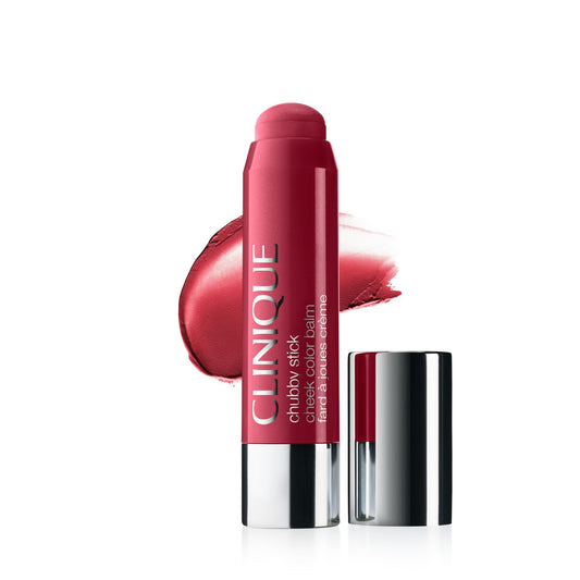 Clinique Chubby Cream Blush Stick Cheek Colour Balm | Blush For Cheeks | Long Lasting + Buildable | Create A Healthy Looking Glow | Perfect For Travel, Roly Poly Rosy - dailyvitalstore