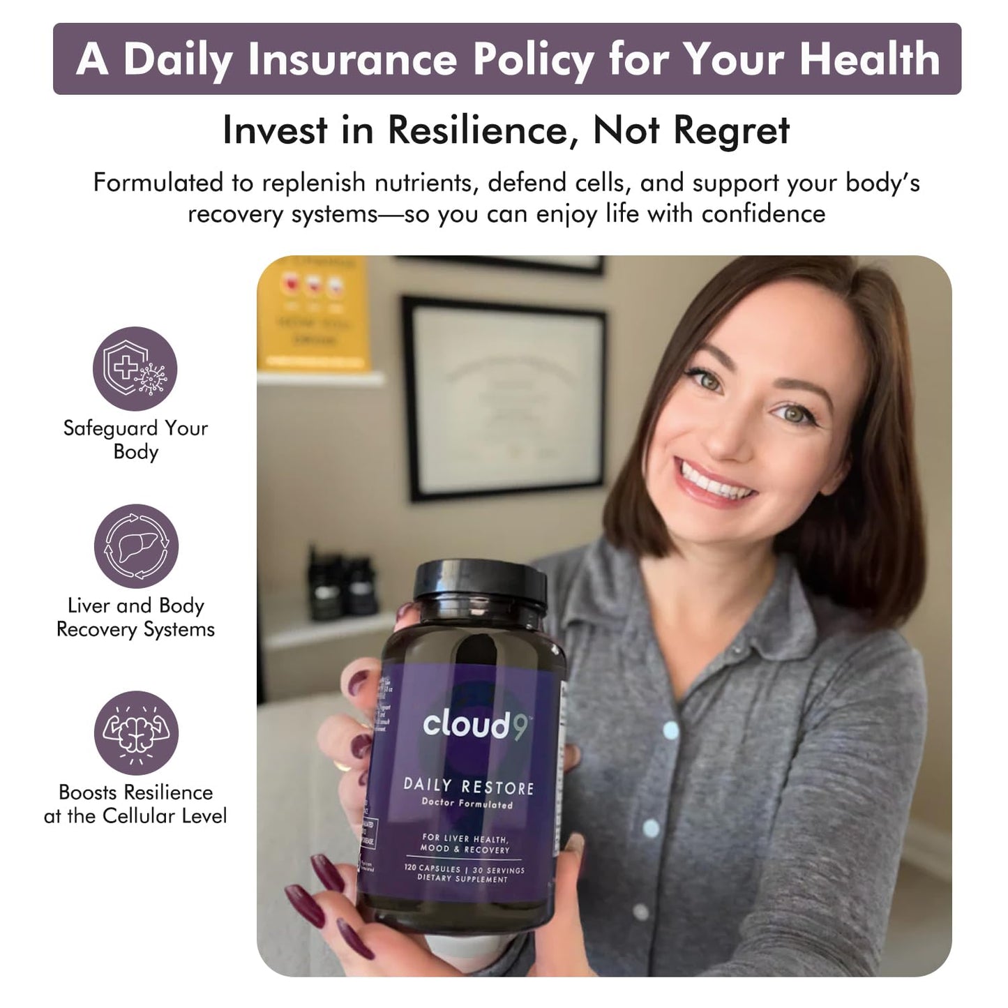 Cloud9 Daily Restore – Liver Detox & Recovery Supplement with Milk Thistle, NAC & B-Vitamins – Energy, Focus & Nutrient Support - dailyvitalstore