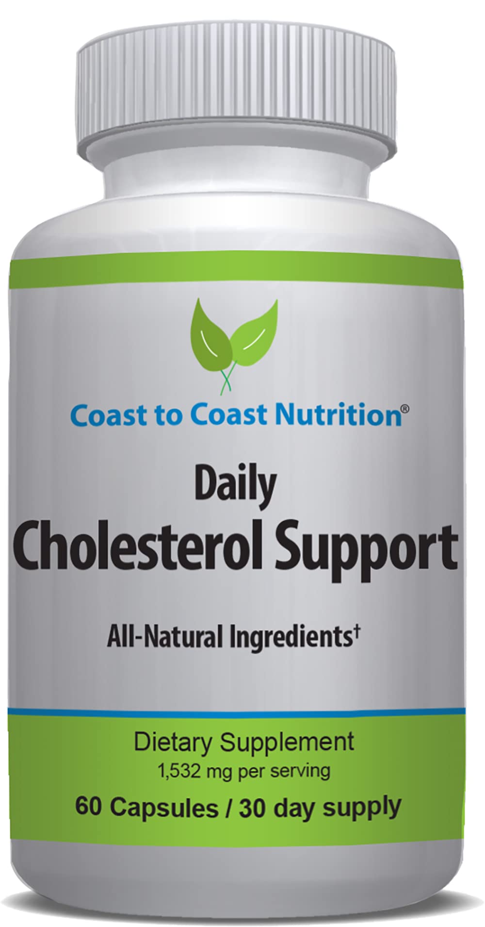 Coast to Coast Nutrition Cholesterol Support Supplement - Support Cardiovascular & Artery Performance, Target Bad LDL Levels & Plaque Calcium Buld-Up - Promote Circulation & Blood Flow - 60 Capsules - dailyvitalstore