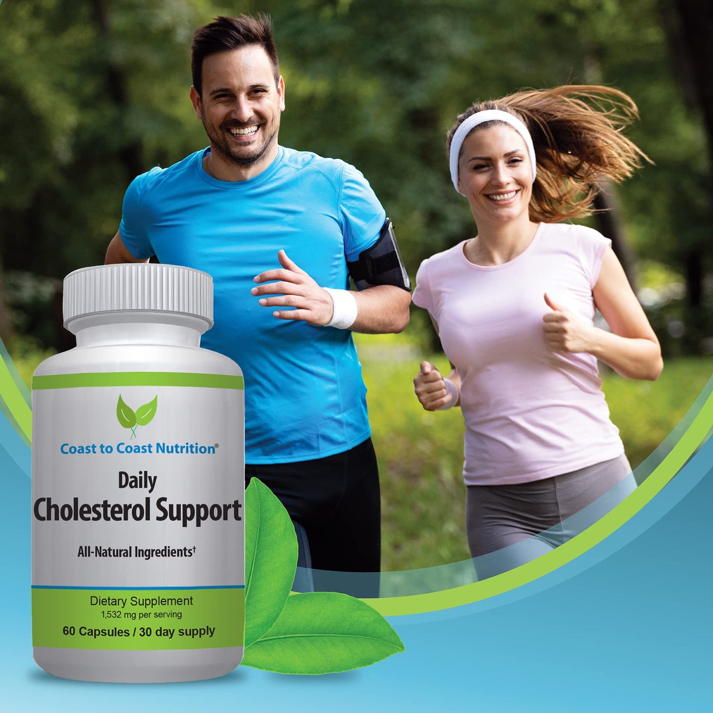 Coast to Coast Nutrition Cholesterol Support Supplement - Support Cardiovascular & Artery Performance, Target Bad LDL Levels & Plaque Calcium Buld-Up - Promote Circulation & Blood Flow - 60 Capsules - dailyvitalstore