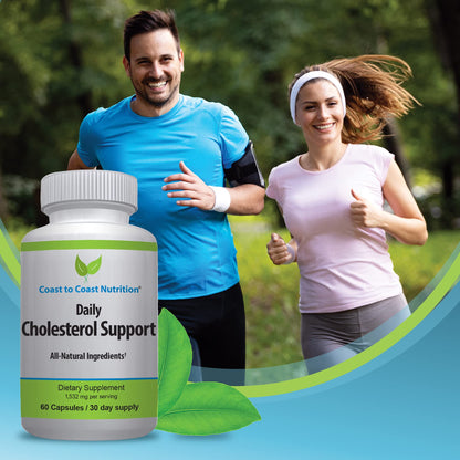 Coast to Coast Nutrition Cholesterol Support Supplement - Support Cardiovascular & Artery Performance, Target Bad LDL Levels & Plaque Calcium Buld-Up - Promote Circulation & Blood Flow - 60 Capsules - dailyvitalstore