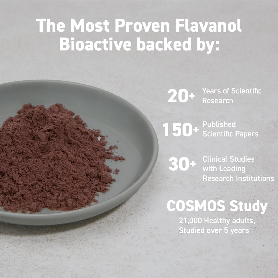 CocoaVia Cocoa Flavanols 500mg, High Flavanol Cocoa Powder, Support Heart and Brain Health, Boosts Nitric Oxide, Circulation, Preworkout, Travel-Friendly, Vegan, Dark Chocolate, 15 Single Serve Sticks - dailyvitalstore