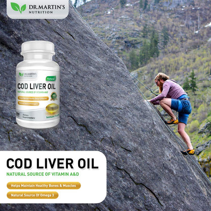COD Liver Oil | 300 Softgels | Natural Source of Omega 3 Fatty Acids | Triple Strength | Best Immune Health, Healthy Bones & Muscle Dietary Supplement | - dailyvitalstore