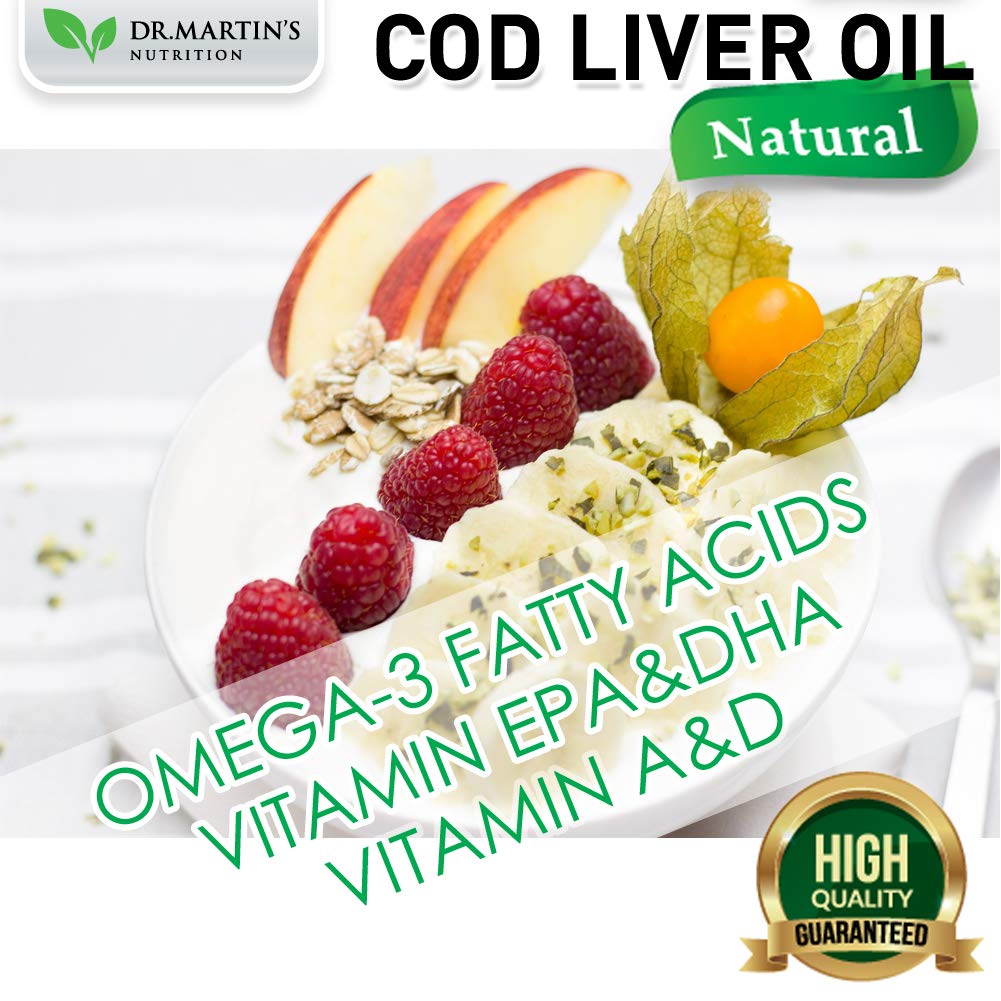 COD Liver Oil | 300 Softgels | Natural Source of Omega 3 Fatty Acids | Triple Strength | Best Immune Health, Healthy Bones & Muscle Dietary Supplement | - dailyvitalstore