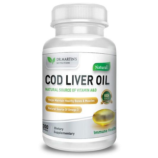 COD Liver Oil | 300 Softgels | Natural Source of Omega 3 Fatty Acids | Triple Strength | Best Immune Health, Healthy Bones & Muscle Dietary Supplement | - dailyvitalstore