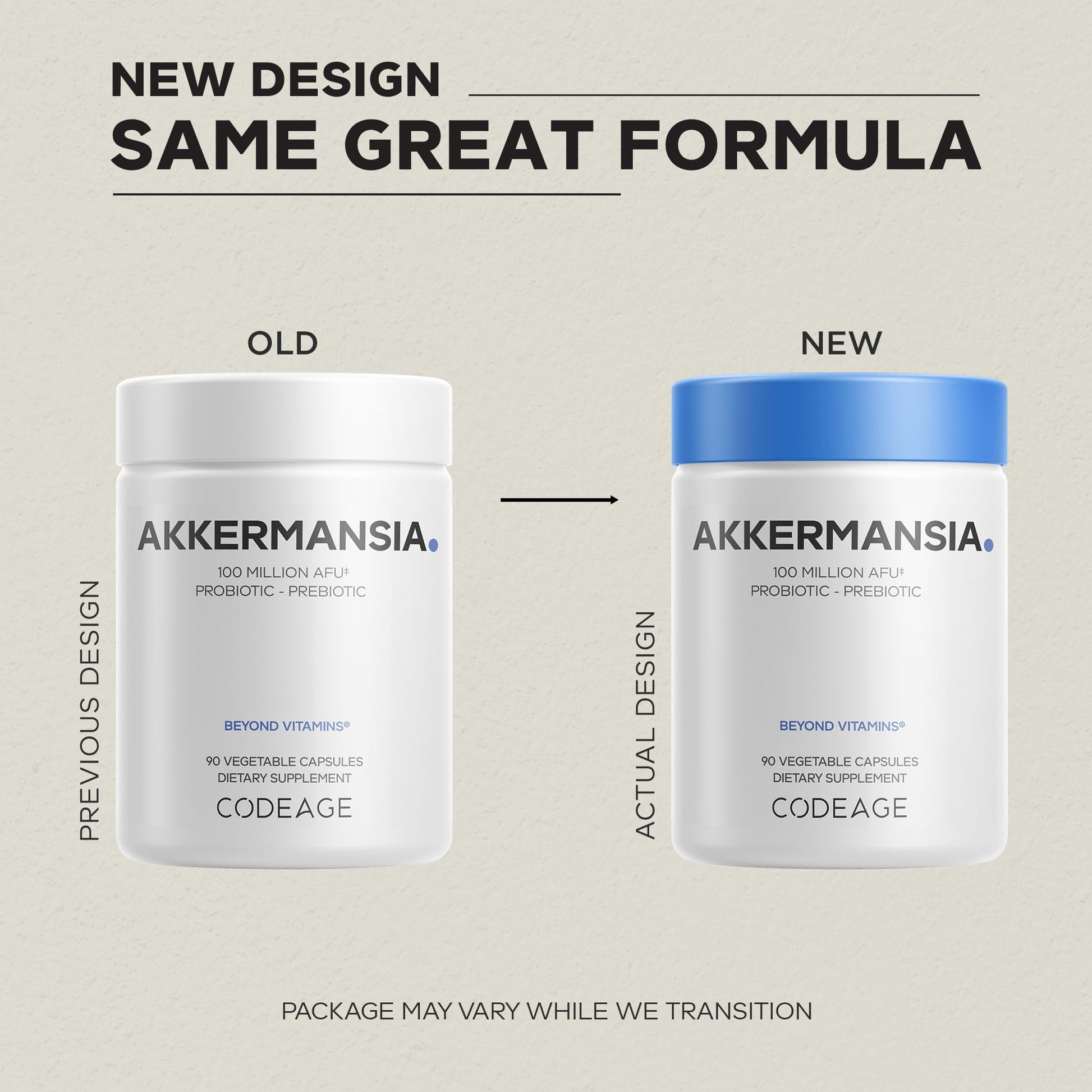 Codeage Akkermansia Muciniphila Probiotic Supplement - 3-Month Supply of Akkermansia & Chicory Inulin - Daily Synbiotic Probiotic Chicory Root - 100 Million AFUs - Gluten-Free - 90 Capsules - dailyvitalstore