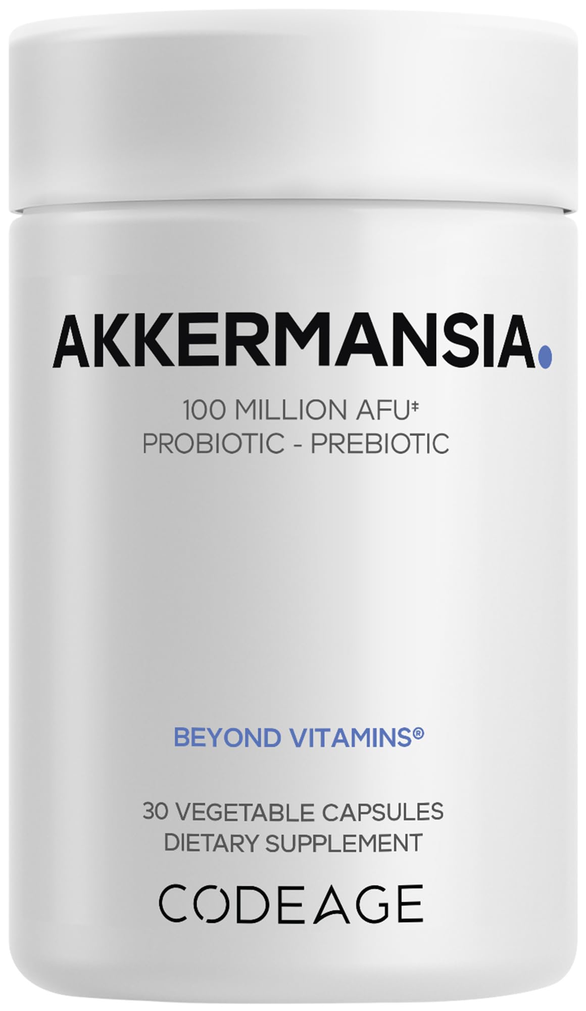 Codeage Akkermansia Synbiotic Supplement - 100 Million AFU Akkermansia Probiotic & Chicory Inulin Prebiotic - Chicory Root - 1 Capsule Per Serving - Non-GMO, Gluten-Free - 30 Capsules - dailyvitalstore