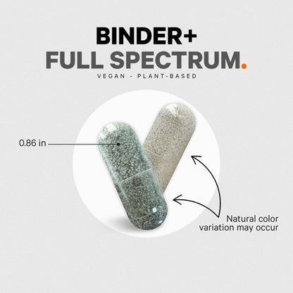 Codeage Binder + Systemic Binder Supplement - Activated Charcoal Pills, Bentonite Clay Mineral Powder, Fulvic & Humic Acids, Molybdenum, Carbon Forms - 90 Capsules - dailyvitalstore