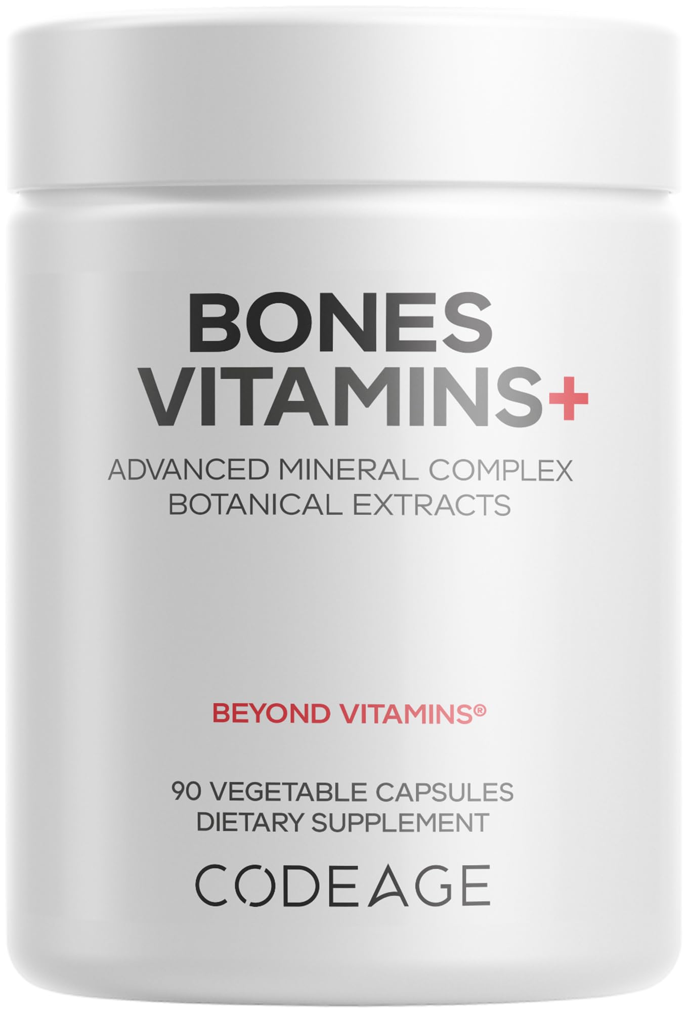 Codeage Bones Vitamins+ - Vitamin D3 & K2, Vitamin C, Calcium, Magnesium, Zinc, Hesperidin, L-Lysine, Manganese, Bamboo, Horsetail, Cissus, Boron, Trans-Resveratrol, Non-GMO Supplement - 90 Capsules - dailyvitalstore