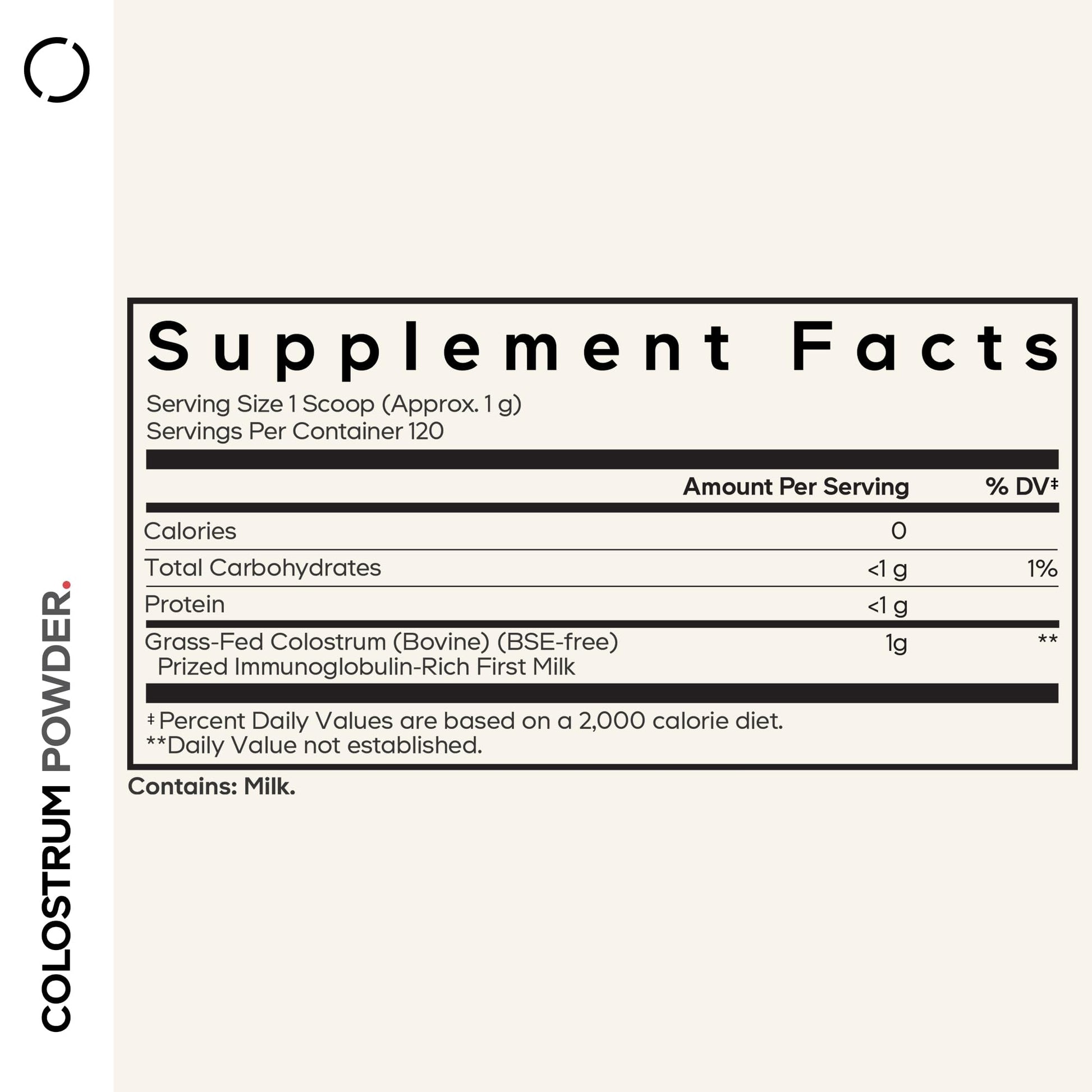 Codeage Bovine Colostrum Powder Supplement 4-Month Supply, 1000mg per Serving, Grass-Fed Ethically Sourced, Immunoglobulin-Rich Prized First Milk, Cold-Chain Pasteurized, Agglomerated, Non-GMO, 4.3 OZ - dailyvitalstore