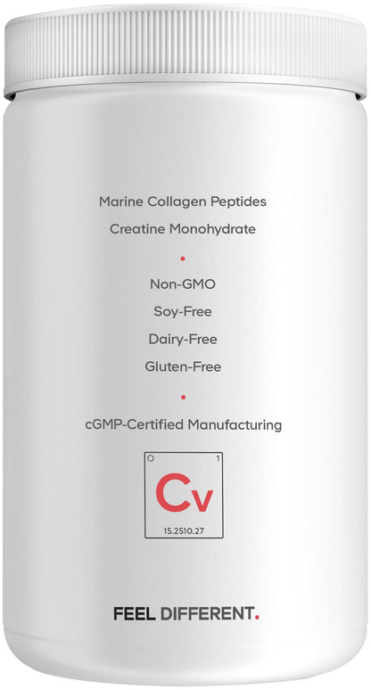 Codeage Creatine Collagen Peptides - Creatine Monohydrate Powder Supplement, Wild-Caught Marine Collagen, Biotin, Magnesium, Vitamin C, Hyaluronic Acid - Vanilla Flavored - Non-GMO - 15 Oz - dailyvitalstore