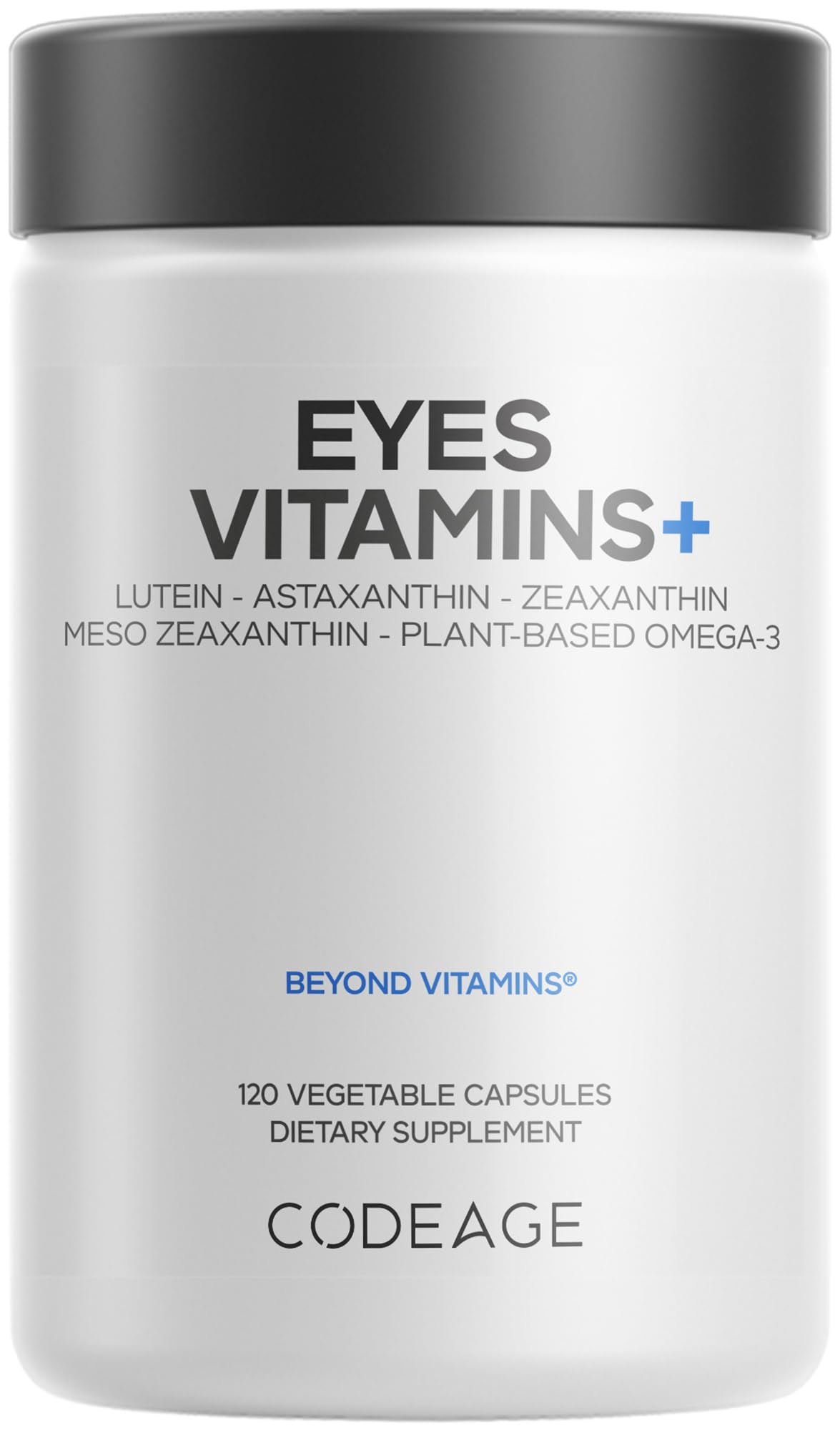 Codeage Eyes Vitamins - AREDS 2 Based Formula Supplement - 2-Month Supply - Vitamins A, C, E, Zinc, Lutein, Astaxanthin, Zeaxanthin, Eyebright, Marigold, Bilberry, Saffron, Omega-3-120 Capsules - dailyvitalstore