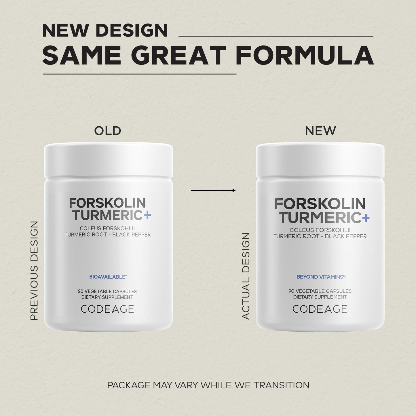 Codeage Forskolin, Pure Forskolin Coleus + Organic Turmeric Root Powder, 95% Curcuminoids + Bioperine Black Pepper - 20% Standardized Coleus Forskohlii Supplement - Non-GMO - 90 Capsules - dailyvitalstore