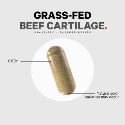 Codeage Grass Fed Beef Cartilage Supplement - Freeze Dried, Non-Defatted, Desiccated Beef Tracheal Bovine Cartilage & Liver Pills – Pasture Raised Argentina Beef Vitamins - Non-GMO -180 Capsules - dailyvitalstore