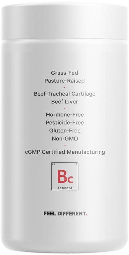 Codeage Grass Fed Beef Cartilage Supplement - Freeze Dried, Non-Defatted, Desiccated Beef Tracheal Bovine Cartilage & Liver Pills – Pasture Raised Argentina Beef Vitamins - Non-GMO -180 Capsules - dailyvitalstore