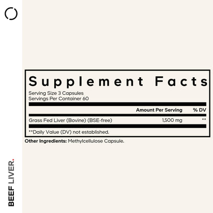 Codeage Grass Fed Beef Liver Supplement Superfood, Freeze Dried, Non-Defatted, Desiccated Glandulars Bovine Pills, Pasture Raised Beef Vitamins, Non-GMO Liver Meat, 180 Capsules - dailyvitalstore