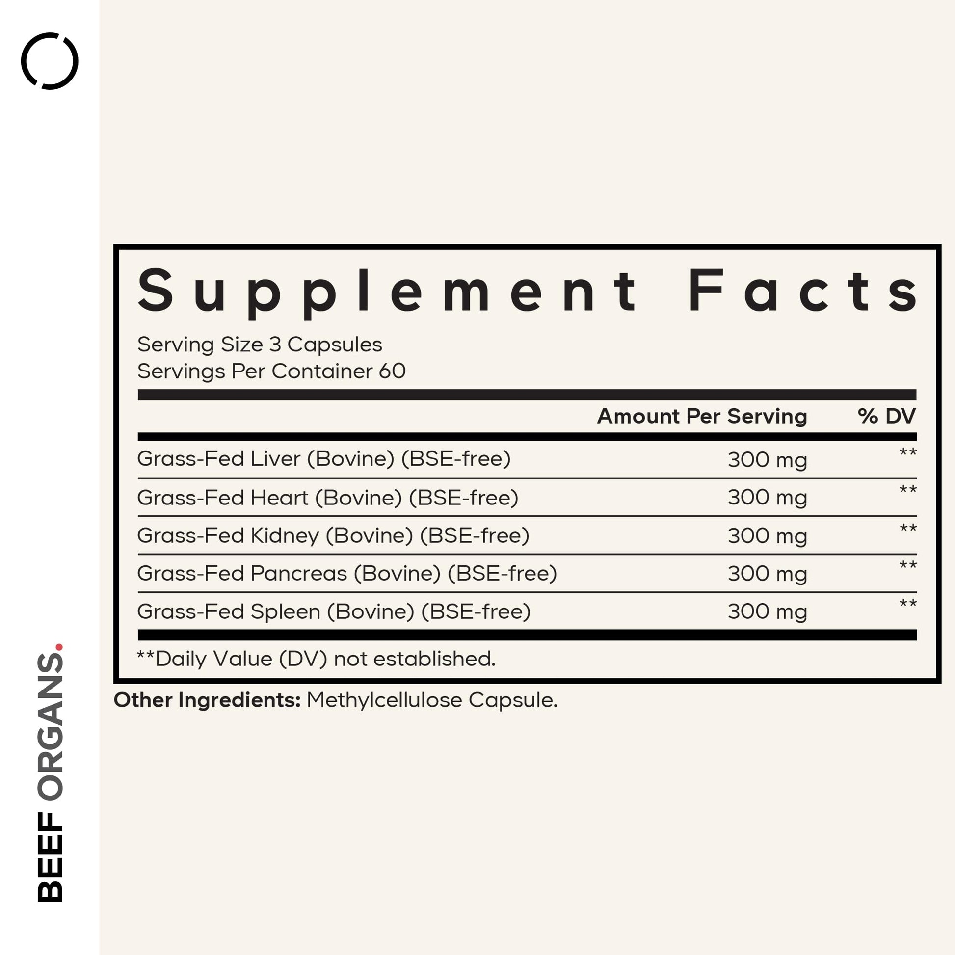 Codeage Grass Fed Beef Organs Supplement – Glandulars Supplements - Freeze Dried, Non-Defatted, Desiccated Liver, Heart, Kidney, Pancreas & Spleen Bovine Pills – Beef Vitamins - Non-GMO -180 Capsules - dailyvitalstore