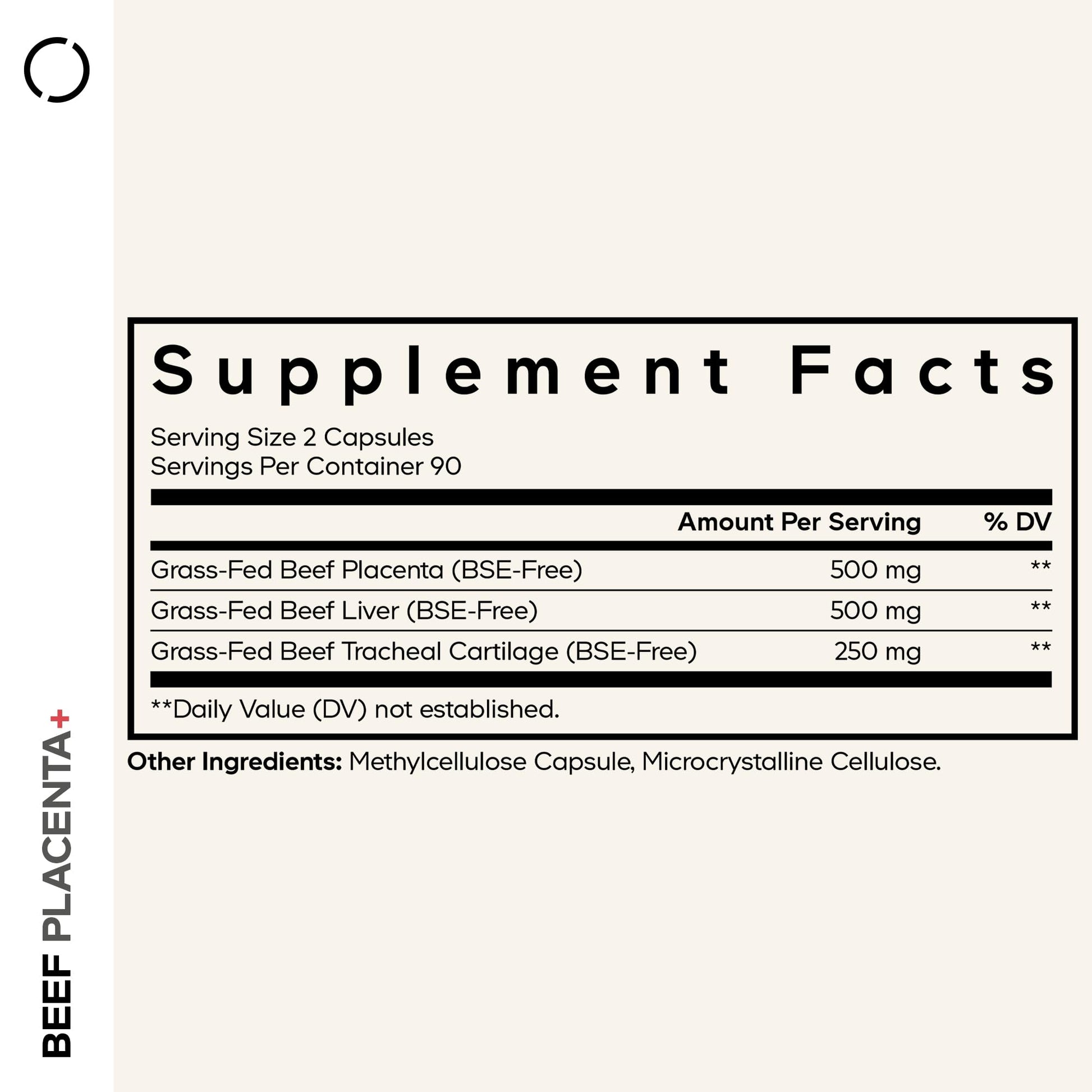 Codeage Grass-Fed Beef Placenta Supplement - Bovine Placenta – Pasture-Raised, Grass-Finished, Undefated, Desiccated - Non-GMO - 180 Capsule - dailyvitalstore