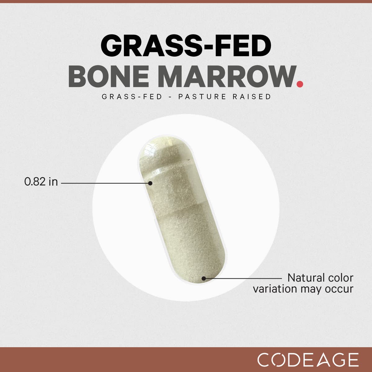 Codeage Grass-Fed Bone Marrow Supplement – Freeze-Dried, Non-Defatted Beef Bone Matrix & Cartilage – 1500mg per Serving, 180 Capsules - dailyvitalstore